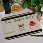Personalized Cafe Kitchen Glass Cutting Board 63127983